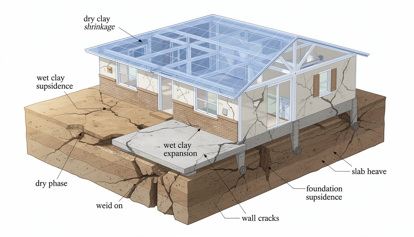 d&eacute;couvrez si les fissures sur votre maison sont caus&eacute;es par un terrain argileux ou s'il s'agit d'une simple co&iuml;ncidence. analyse, conseils et solutions pour prot&eacute;ger votre habitation.